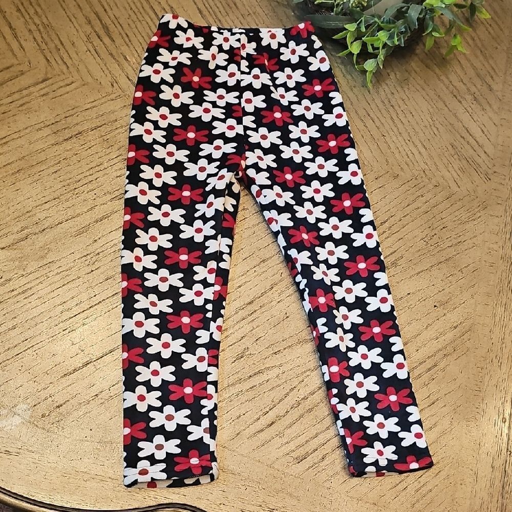 Floral Kids Cozy Leggings Size 4-5T